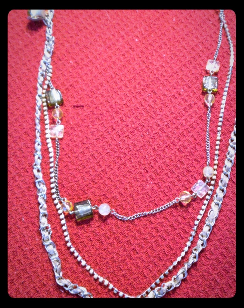 Anne Taylor left boho chic multi chain necklace